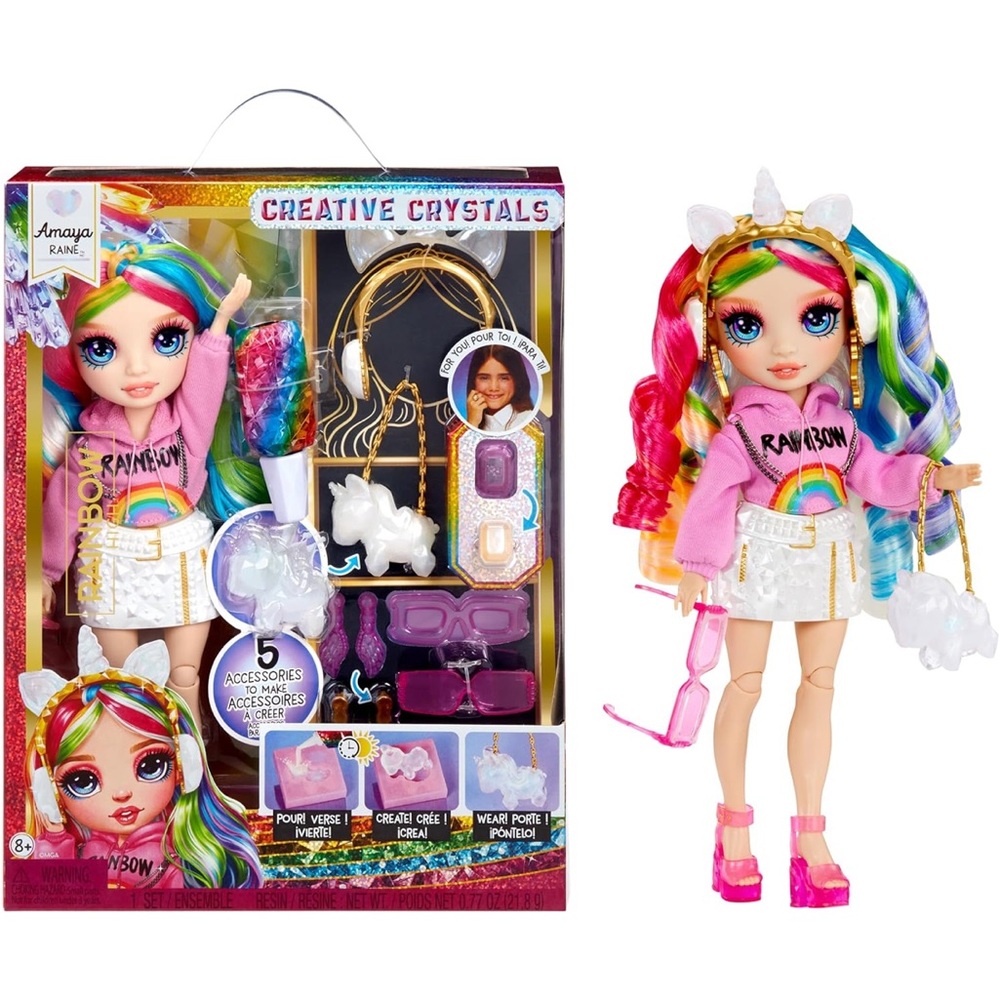 Rainbow High Creative Crystals Doll Amaya Raine NIB